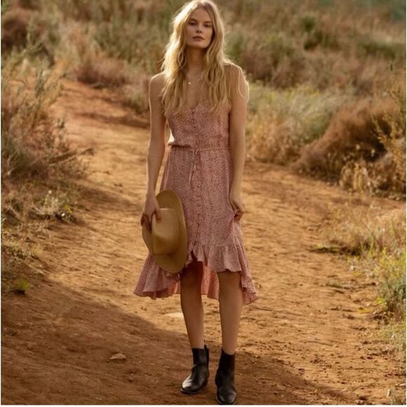 Rails‎ Frida Midi Dress in Rose Spotted Women’s Size Medium - Picture 1 of 10